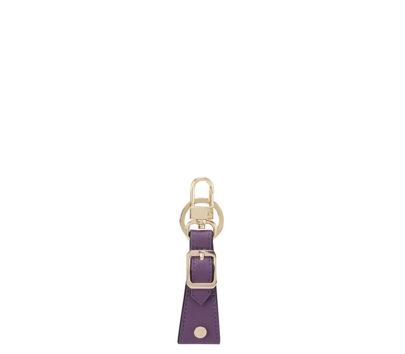 Purple Saffiano Key Chain